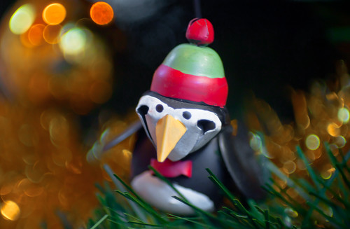 Christmas Penguin Ornament by Orbmiser