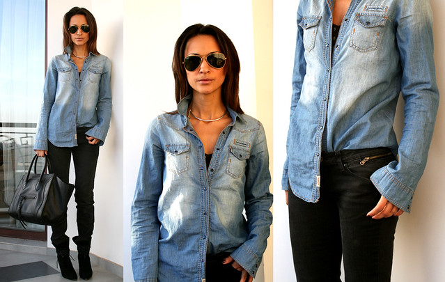 total denim outfit
