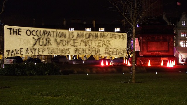 Occupy Edinburgh at night 01