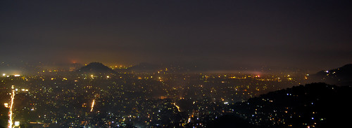 Guwahati City on a misty night