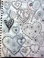 hearts doodle