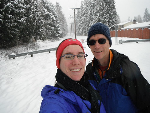 Katie & Dad Snowshoeing