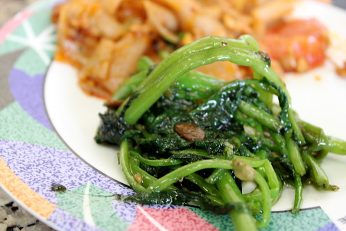 ong choy with soy bean sauce