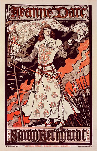 002-Affiche pour le Théâtre de la Renaissance  Jeanne d'Arc. (1896-1900) -NYPL