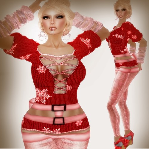A&A Fashion Snowflake Sweater Red