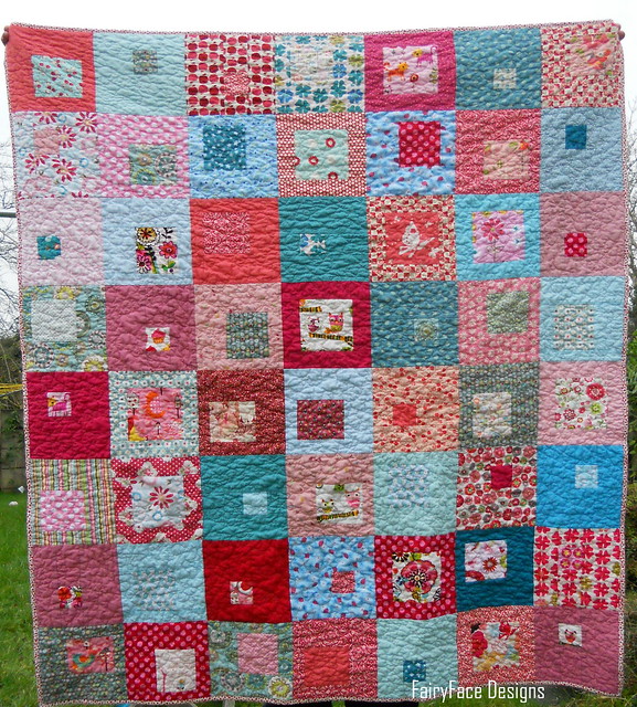 I Spy A Square finished quilt