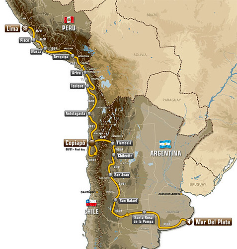 Dakar 2012 Recorrido