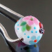 Charm bead : Ladybug in blue
