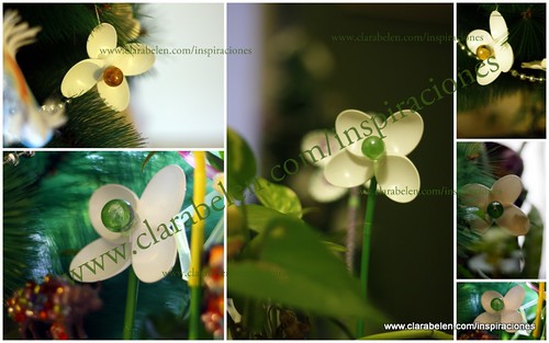 Manualidades: flores para macetas hechas con cucharas de plástico recicladas