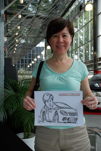 Caricature live sketching for Tan Chong Nissan Almera Soft Launch - Day 2 - 11