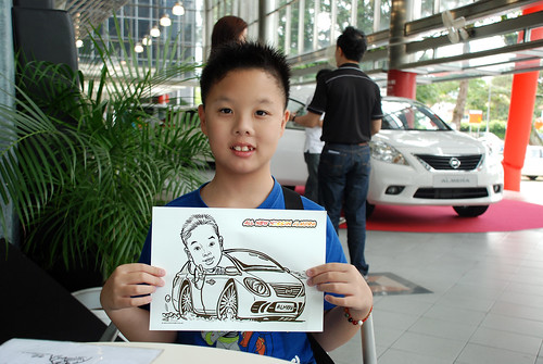 Caricature live sketching for Tan Chong Nissan Almera Soft Launch - Day 2 - 25
