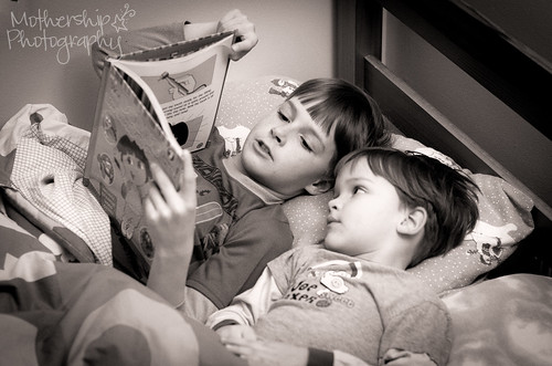 Big brother reading