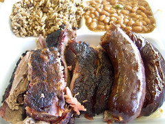 Broussard's Links + Ribs - 3 meat plate
