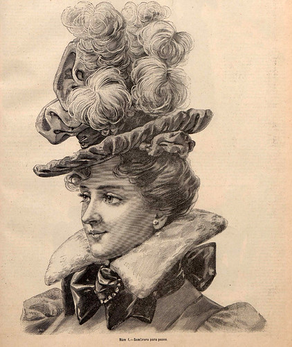 008-Sombrero para paseo- La Última moda-revista ilustrada hispano-americana, del 12 de diciembre de 1897-copyright MemoriadeMadrid