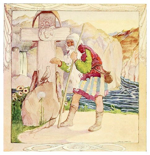 009-El viejo bendice a la princesa-Polish fairy tales 1920-Cecile Walton