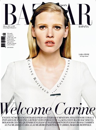 Lara Stone – Harper’s Bazaar Magazine Cover [Spain] (March 2013)…