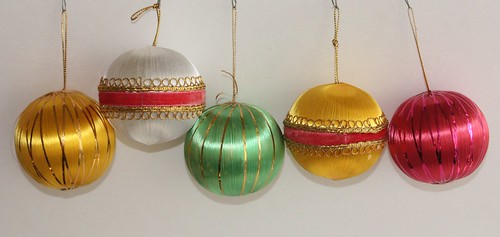 Vintage Satin Ornaments by myvintagewhimsy