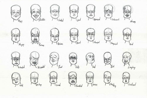 Cartoon-ish facial expressions