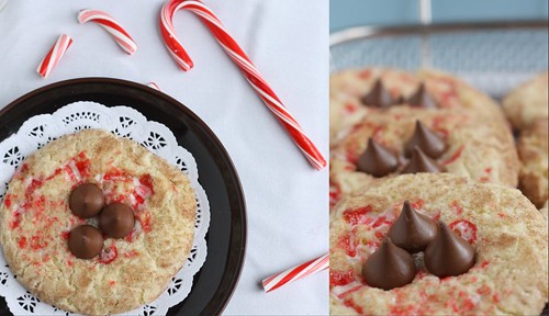 Peppermint Snickerdoodles Cookies with Hershey's Kisses