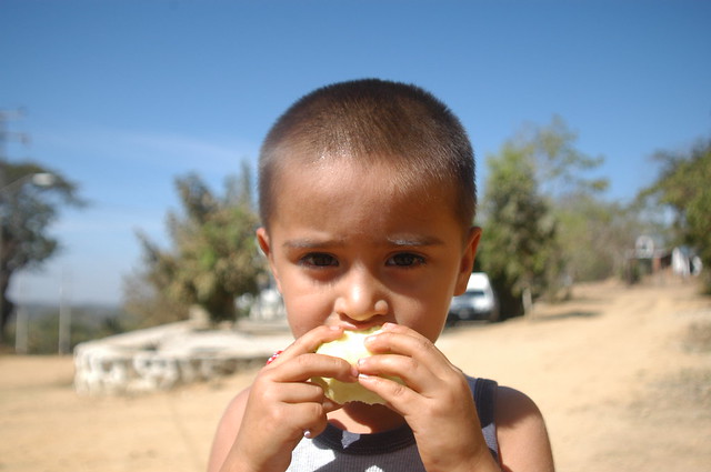 Mexican Boy with apple