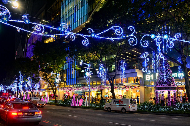 Christmas tree at Orchard Central, Singapore