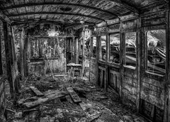 Inside the old coach
