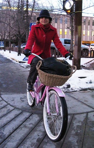 Raluca on her way to the Office