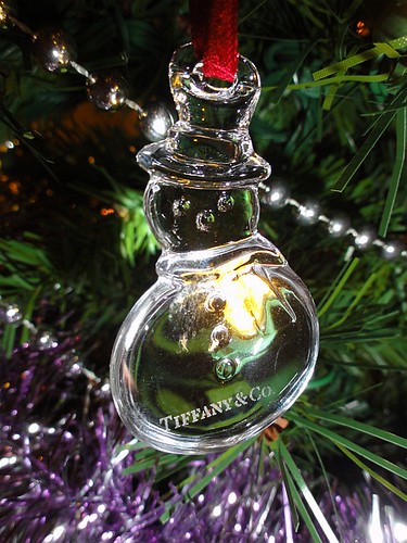 Tiffany & Co Glass Snowman Christmas Tree Decoration