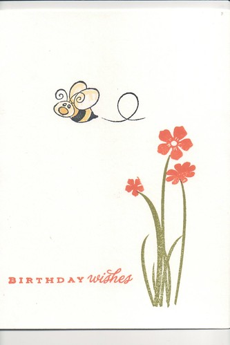 bee birthday wishes card