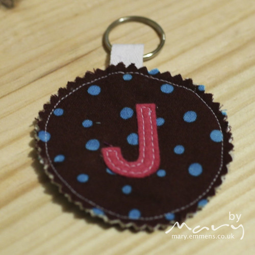 Personalised key ring - J