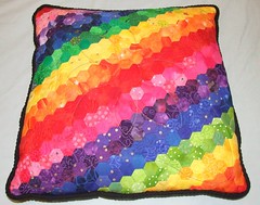 Rainbow Cushion July 2011