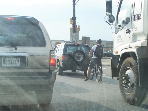 Bicyclist Hero, Dobbin Road & Route 175, Columbia, Md.