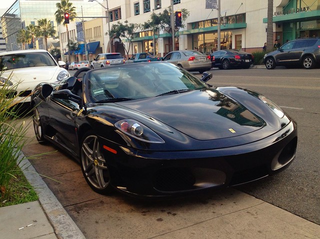 Black Ferrari F430 Convertible in LA A nice F430 parked in Beverly Hills