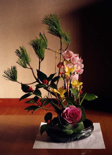 Flower arrangement of New Year holidays
