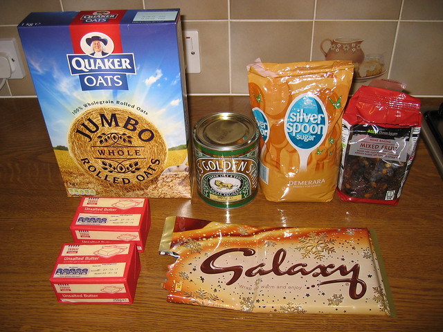 Ingredients for my awesome flapjacks