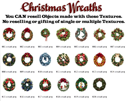 Shabby Chic Christmas Wreath Textures by Shabby Chics