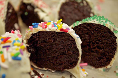 cake balls/coloured sprinkles