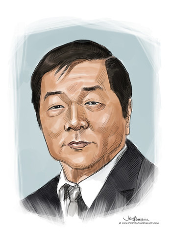 digital portrait of Mr Ng Kim Foo (Wushu)