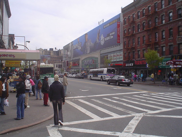 martin lutter king avenue in harlem uptown new york city usa