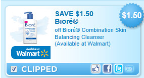 Biore Combination Skin Balancing Cleanser Coupon