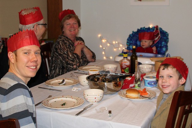 Christmas Dinner with crackers