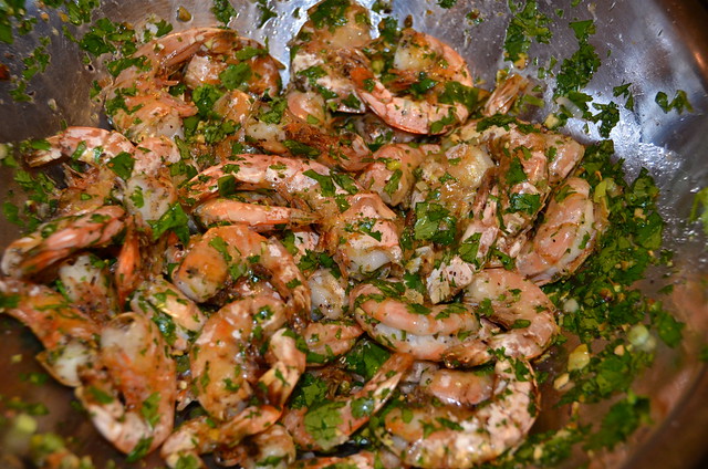 Grilled Shrimp with Cilantro, Lime & Pistachios