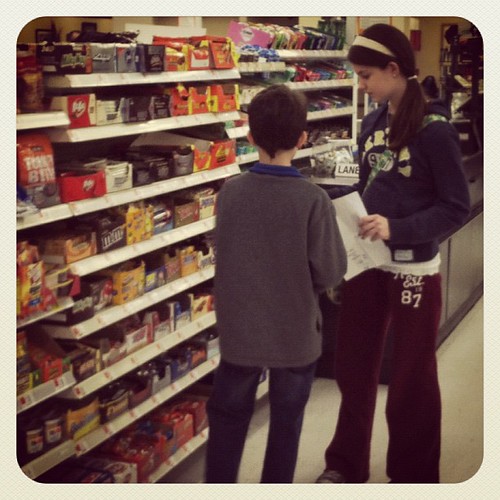 Treating her brother to a treat with her own money. Love her heart. #siblings