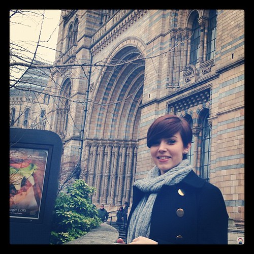 Outside the Natural History Museum