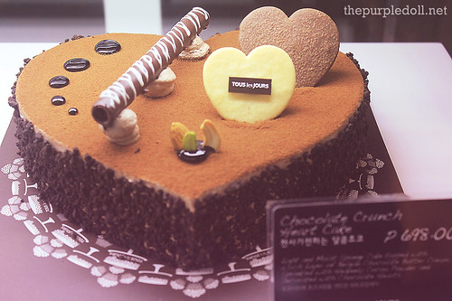 Chocolate Crunch Heart Cake