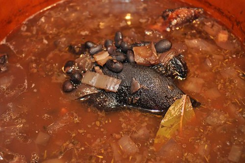 black bean soup with pork & veggies 13