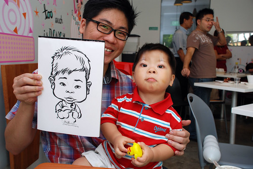 caricature live sketching for birthday party 2nd Oct 2011 - 13a
