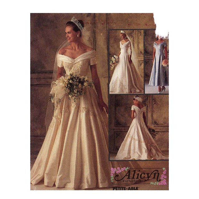 McCalls 6951 wedding Dress pattern 90s UNCUT Romantic dress pattern 