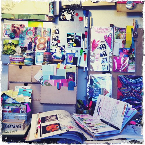 a view on one of my studio tables