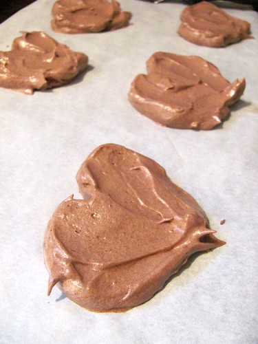 Low Fat Valentine's Day Chocolate Meringue Hearts